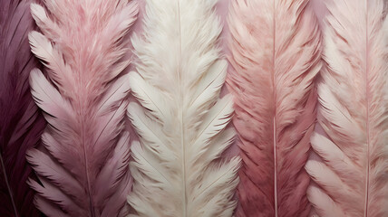 Soft Pastel Feathers in Gentle Tones