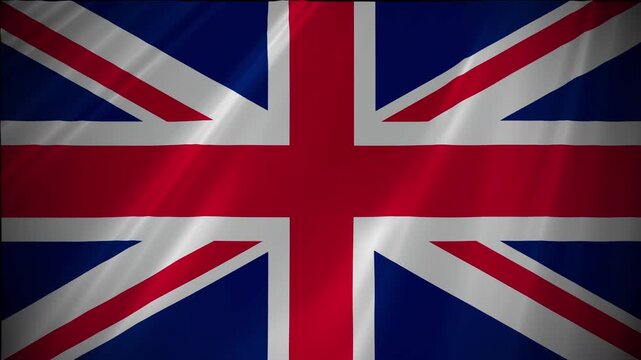 Union Flag or Union Jack the united kingdom flag representing a unified Great Britain of Wales, Scotland, Northern Ireland & England, combining the patron saint crosses waving in a gentle breeze  4K