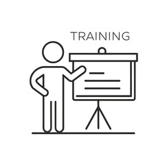 Vector of presenter Line Icon