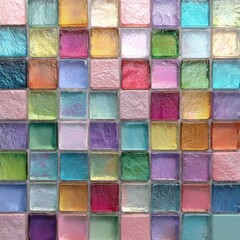 Vibrant mosaic tile pattern