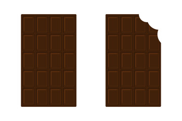 Set of Chocolate Bar Icon Isolated on Transparent Background. Vector Illustration