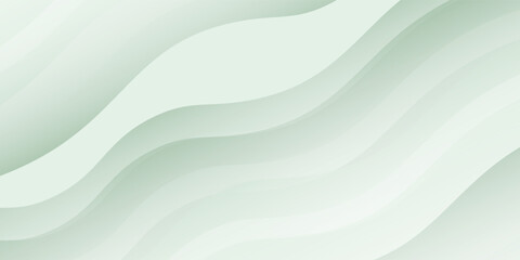 Light green abstract illustration background with wave frame wallpaper. Simple vector with modern waves.