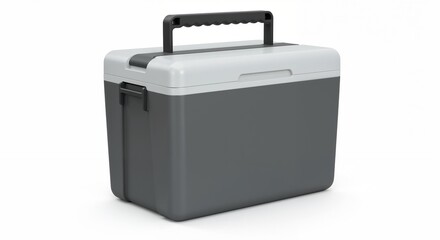 Drink cooler box in gray and white, perfect for outdoor activities