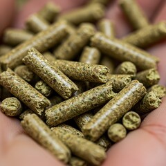 fiber-rich rabbit pellets