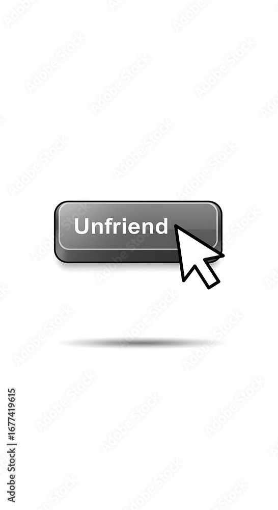 Fototapete cursor hovering over unfriend button mouse pointer