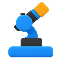 Microscope flat 3d icon