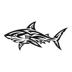 Obraz premium tribal tattoo shark design