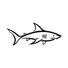 Fototapeta premium tribal tattoo shark design