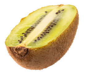 Kiwi fruit cut isolated on a transparent background