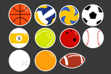 Colorful Balls Clipart Set for Kids