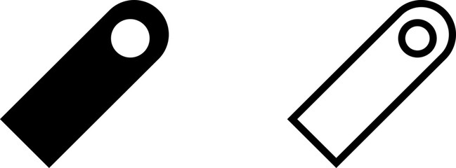 Tag Label Icon – Solid and Outline
