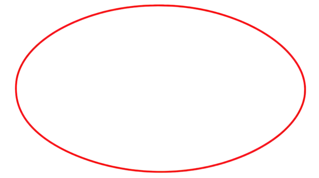 Red Oval Shape on Transparent Background