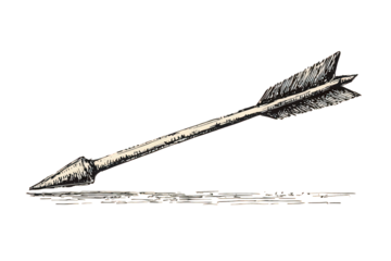 Silver Arrow on Black Background