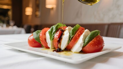 카프레제샐러드_고급레스토랑_음식사진
