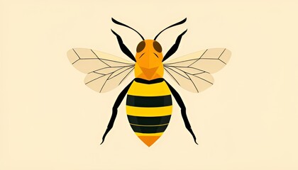 Geometric Bee A bee shape using geometric forms
