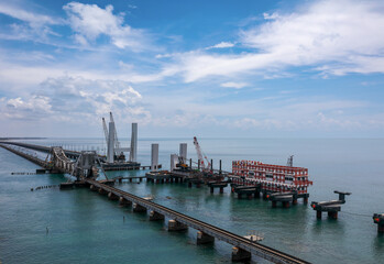 Rameshwaram pamban rail bridge, tamilnadu	
