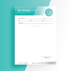 formal a4 doctor prescription notepad paper template design