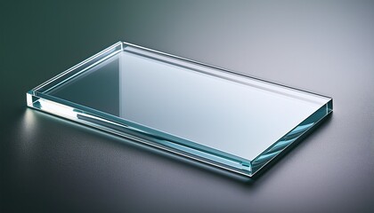 glass sheet a single sheet of clear glass leaning silently in a