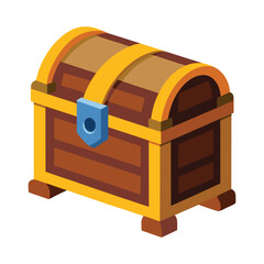 Hidden Treasure Chest Vector – Adventure and Fantasy Illustration