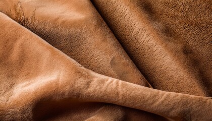 Fototapeta premium close up of tan soft suede leather revealing rich nap texture and warm neutral tone minimalist luxury background perfect for fashion product display and elegant design layouts