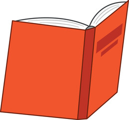 Opened red paper book vector illustration