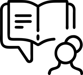 vector illustration of a hand holding a speech bubble