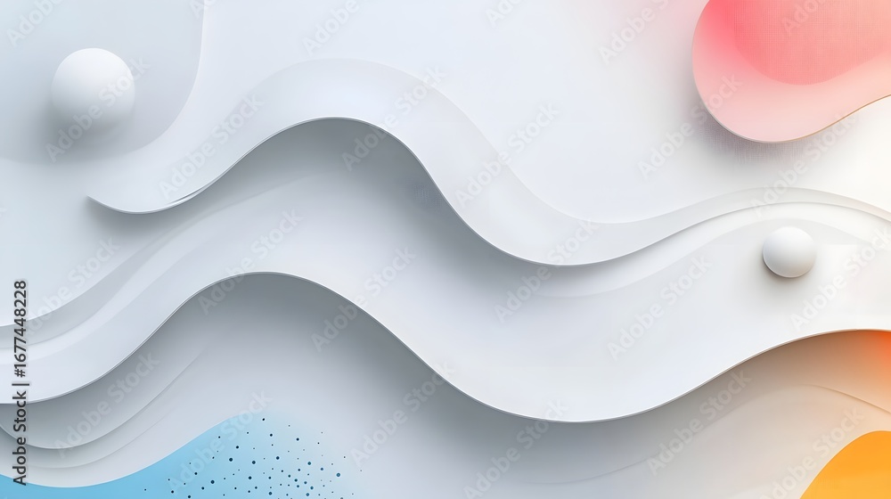 Poster abstract wavy background with soft curves and gradient colors