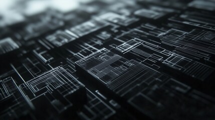 Abstract background of a city. A realistic animation of a retro video level up. A presentation with digital and social media interfaces is captivating. Conceptual backdrop of an urban area lifestyle.