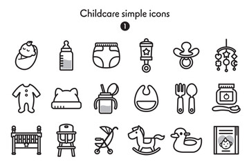 シンプルアイコン集 育児 © Armadilloz