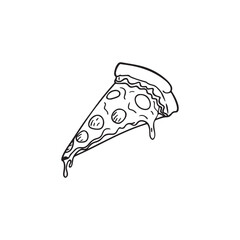 pizza shilhouette vactor illustration 2025