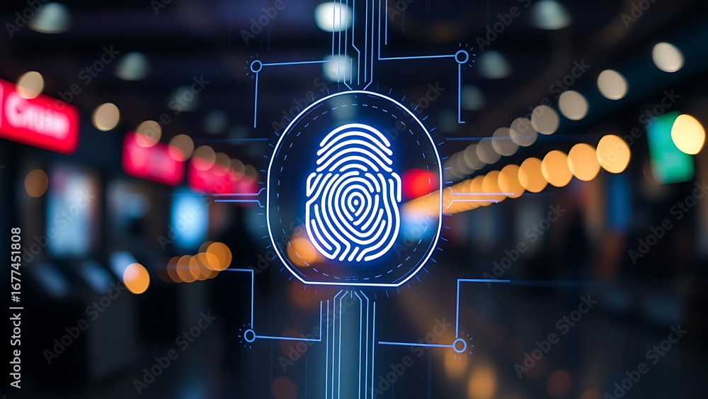 Aufkleber 2fa authentication login or cybersecurity fingerprint and secure online connection of professional e