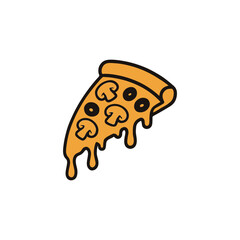 pizza shilhouette vactor illustration 2025