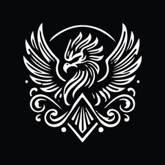 Obraz premium Gold vector art black and white