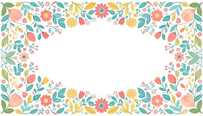 Fototapeta premium Floral border design
