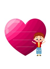 Vactor kids image,Cute boy with name tag, cute name tag for school , printable name tags for kids ,vactor image , cute boy cartoon character vactor illustration.