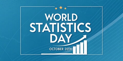 World statistics day celebration with growth chart and data visualization