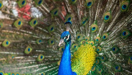 Peacock Displaying Feathers