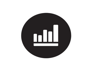 Modern Business Metrics Icon in Professional Silhouette Vector Illustration Style