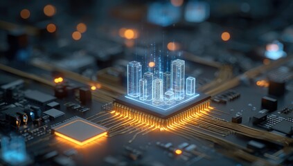 Digital city on a circuit board
