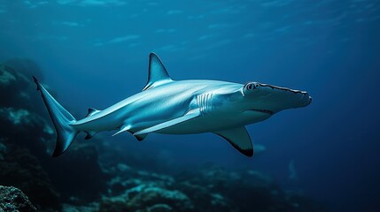 Obraz premium High-resolution documentary-style shot of a hammerhead