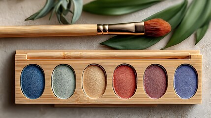 Artist's palette with vibrant colors and a paintbrush inspiring creative expression and artistic endeavors