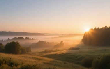 Fototapeta premium sunrise over the river