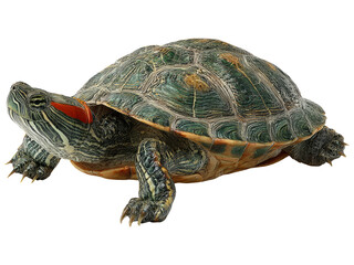 Obraz premium Realistic Turtle Isolated on Transparent Background for Creative Use