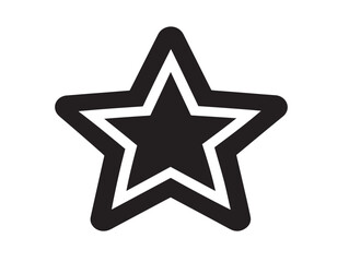 Clean Star Icon Silhouette Illustration in Simple Flat Vector Style