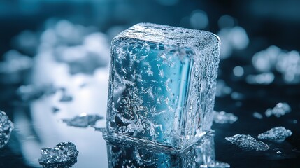 High-resolution image of a modern smartphone frozen