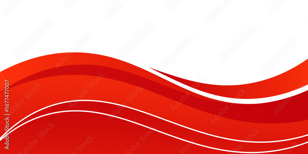 Aufkleber vector red line background curve element with white space for text and message design, overlapping l