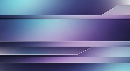 Abstract futuristic background with horizontal lines and gradients of blue and purple