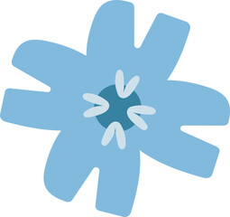 blue snowflake isolated on white