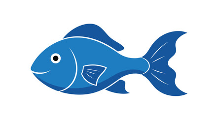 Fototapeta premium Vibrant blue fish swimming gracefully through clear water exploring underwater life and coral reefs