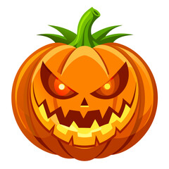 halloween pumpkin vector isolated on white
